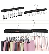TOPIA HANGER 2 Pack Bra Hanger with 2 Pack Leggings Organizer, 2-in-1 Space Saving Hanger Neatly ...
