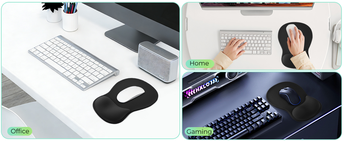 Mouse Pad with Wrist Rest Support