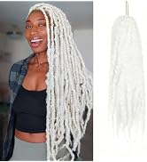 ADIASAI Marley Twist Braiding Hair 24 Inch 3 Packs, White Cuban Twist Hair Afro Kinky Curly Twist...