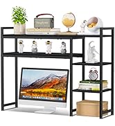 Snughome Desk Shelf, 38.6" Adjustable Desktop Organizer Shelf, Desk Hutch for Computer Monitor St...