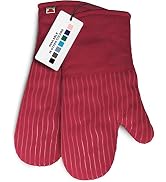 Big Red House Silicone Oven Mitts Set, Heat Resistant Kitchen Gloves, Professional Grade Pot Hold...