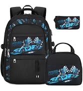 ACESAK Boys Backpack - 3PCS Cool Luminous Backpack for Boys School Backpacks for Kids Kindergarte...
