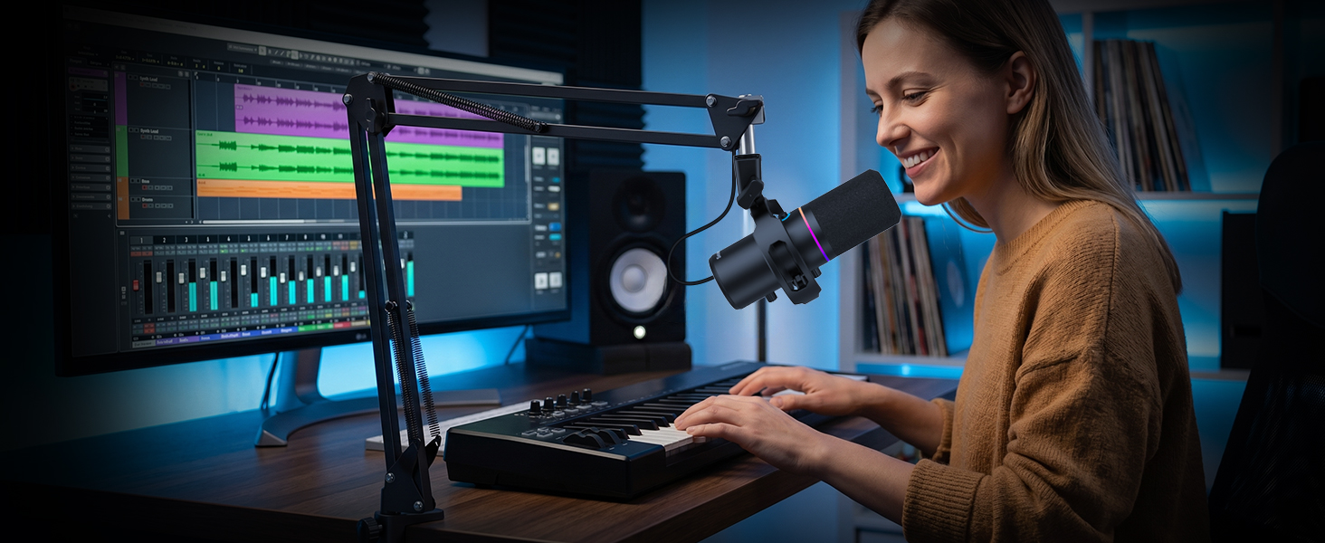Gaming Microphone with Boom Arm