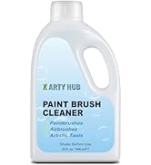 X ARTY HUB Brush Cleaner and Restorer, 32 fl oz Paint Brush Cleaner Easily Handles Acrylic and Wa...