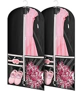 Kimbora Costume Dance Garment Bag with 3 Clear Zipper Pockets for Suits Dress Cover, Travel Stora...