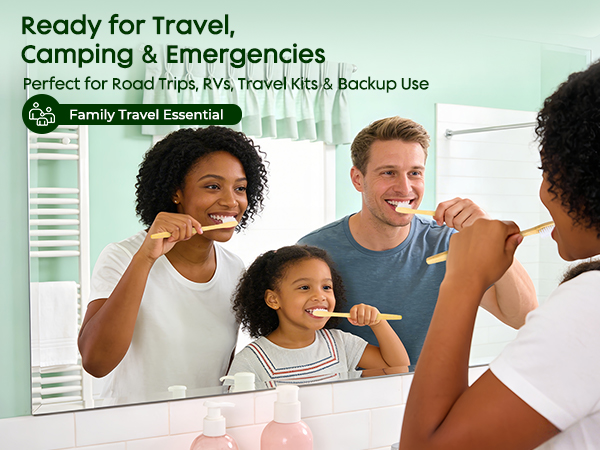 Bamboo Toothbrushes Kit Bulk