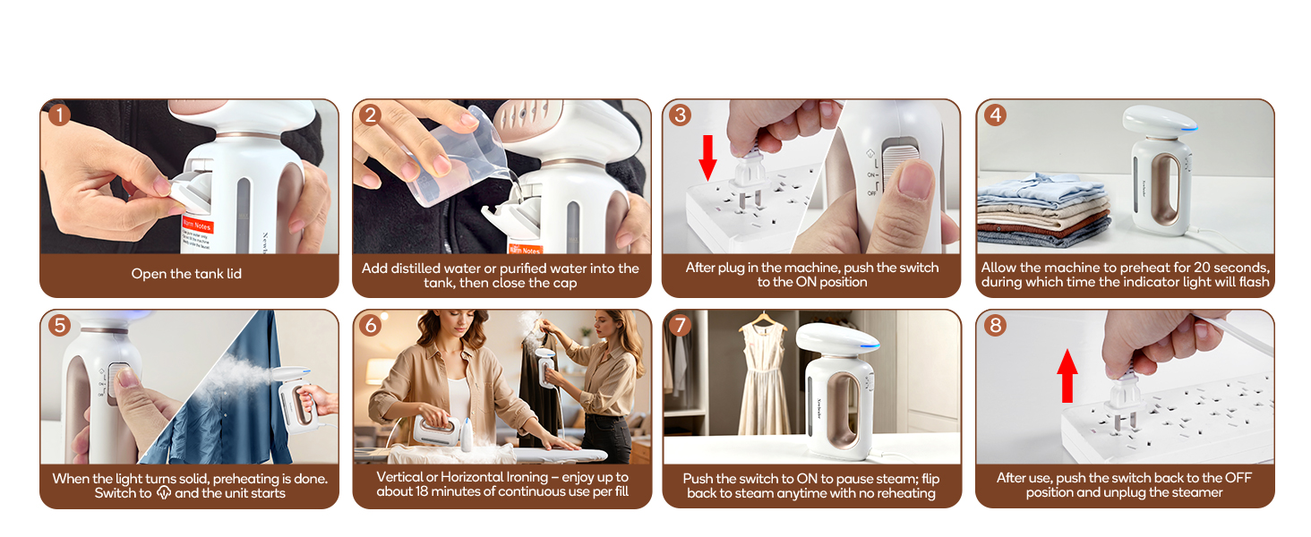 handheld fabric travel steamer for clothes wrinkles vertical portable plancha para ropa dorm