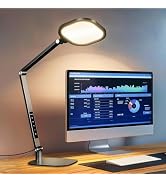 LitONES LED Desk Lamp for Home Office, 15W Computer Zoom Lighting with CRI >95, Memory & Timer Fu...