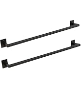 2 Packs 24 Inch Bathroom Towel Bar, Matte Black Towel Racks for Bathroom, JIAPAIDUO Bathroom Towe...