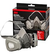 3M P95/OV Paint Project Reusable Respirator 6211, Medium Size, NIOSH-APPROVED Organic Vapor Cartr...