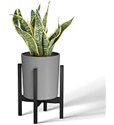 ZMTECH Planters for Indoor Plants, 10 Inch Plant Pot with Stand, Large Planter with Adjustable Me...