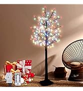 Bexdir Lighted Birch Tree, 3FT 176 Led Birch Tree Twig Trees with 8 Function Remote, Dimmable Art...