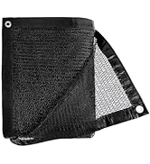 Cliselda 30% Black Shade Cloth for Garden, 10 x 50ft UV Resistant Mesh Tarp with Grommets, Durabl...