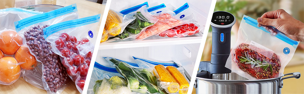 Sous Vide Cooking Bags for Joule and Anova Cookers