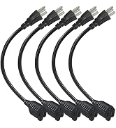 1FT Short Power Extension Cord 1FT - Short 3 Prong Extension Cord Outlet Saver Indoor SJT 16 AWG ...