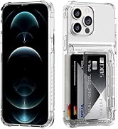 ACANDYA for iPhone 12 Pro Max Case Wallet Clear Protective Phone Case with Credit Card Holder Hea...
