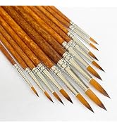Round Pointed Tip Watercolor Paint Brushes Set, 12 Sizes