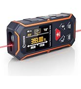 Dual Laser Measuring Tool, CIGMAN 393Ft Bilateral Laser Measurement Tool Color Backlit LCD Displa...