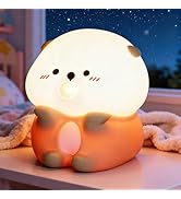 POSSHE Bubble Blowing Sea Otter Night Light, Otter Gifts, Soft Silicone Lamp with Warm Light and ...
