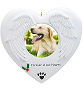 Dog Photo Frame Memorial Ornament - Personalized Dog Christmas Ornaments - Forever in Our Hearts ...