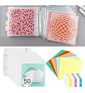 Cookie Stencil Storage Binder for Storage 6x6 Stencils,Die Cuts,DIY Scrapbooking,Clear Stamp,Stor...