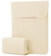 KALIDI 13.3-14 inch Laptop Sleeve Case Faux Suede Leather for 13.3 13.5 13.6 14 inches MacBook Ai...