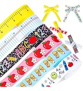 Whaline 6 Rolls Back to School Grosgrain Ribbons 7/8" 30 Yards Fabric Craft Ribbon Composition No...