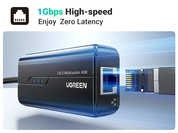 USB 3.0 Hub Ethernet Adapter 10 100 1000 Gigabit