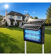 OnBeam Solar Bug Zapper Outdoor with Dual Solar Panel, 4500V Mosquito Zapper Waterproof Rechargea...