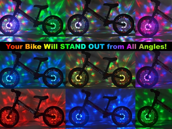 DAWAY A16 Rechargeable Bike Tire Lights, Be Cool, Be Safe, Be Seen, Be the Focus at Night!