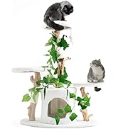 Petest Cat Tree 38 Inch Real Branch Cat Tower Wood Cat Condo for Indoor Cats Furniture Activity C...