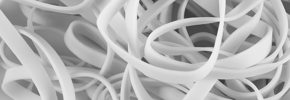 white size 64 rubber bands