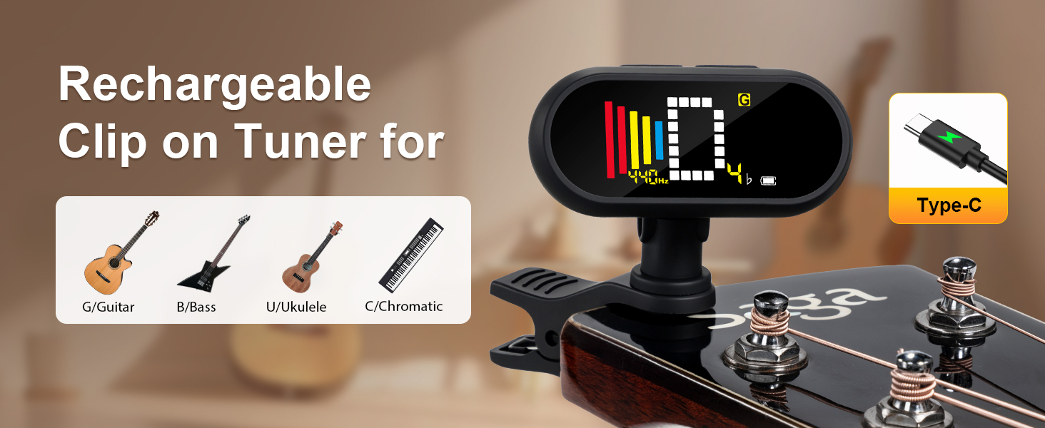 RECHARGEABLE GUITAR TUNER