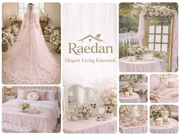 pink lace ruffled trim multi-purpose use