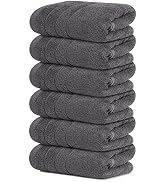 Tens Towels Pack of 6 Hand Towels, 100% Cotton, Lighter Weight, Quick to Dry, 16 x 28 Inches, Sup...