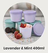 Lavender and Mint ice cream container set 2.5qt total