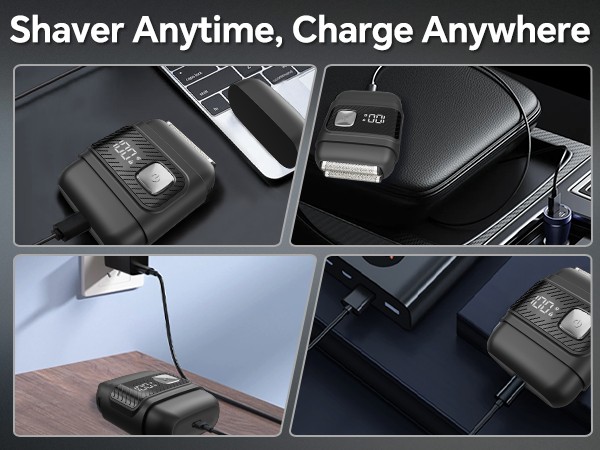 Rechargeable face shaver for men