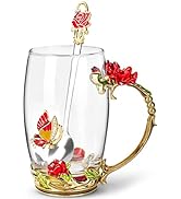 OEAGO Gifts for Women Mom Mothers Valentines Day Tea Cup Best Birthday Butterfly Rose Gifts for H...