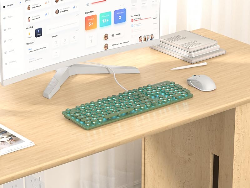 green Silent Membrane Keyboard