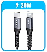 SUNGUY USB-C to Lightning Cable,iPhone Fast Charging Cable, USBC iPhone Charger Cord