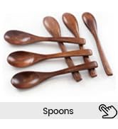 HANSGO 6PCS Wooden Spoons for Eating, 6 Inch Small Wooden Spoons for Honey, Coffee, Tea, Hot Coco...