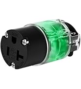EPLESFTON 1 Pack 20A Female Extension Cord Ends Replacement, Lighted Plug and Connector Set, Fema...