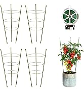 JCKHXG 4 Pack Tomato Cage, 18 inches Plant Support Cages for Garden, Upgrade Garden Plant Stakes ...