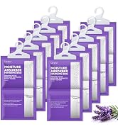 CLEVAST Moisture Absorbers Packets 10 Pack, Dehumidifier Bags for Closet, Scented Hanging Humidit...