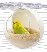 Jevnd Bird Nest for Cage Bite-Resistant, Washable Clear Observation Small Bird House Hanging, War...