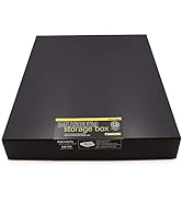 Lineco, 16x20x3 Black Museum Archival Storage Box, Drop Front Design. Acid-Free with Metal Edge. ...