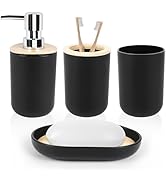 4 Piece Bathroom Accessories Set Plastic Bathroom Accessory Set Toothbrush Holder Toothbrush Cup ...