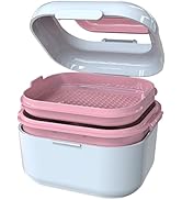 BVN Denture Bath Retainer Case: Denture Cup with Mirror Brush, Slim Denture Case, Retainer Cleane...