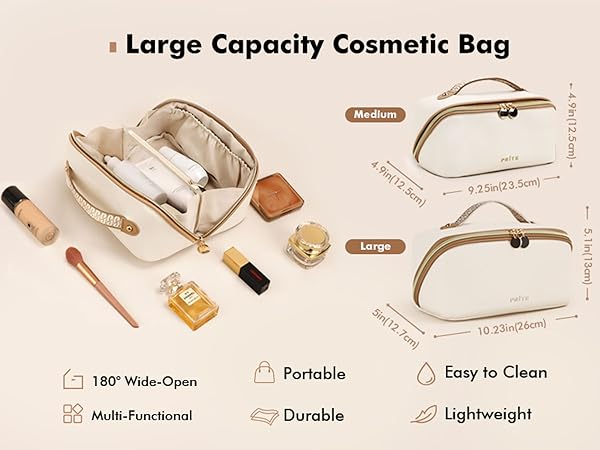 PU leather makeup bag