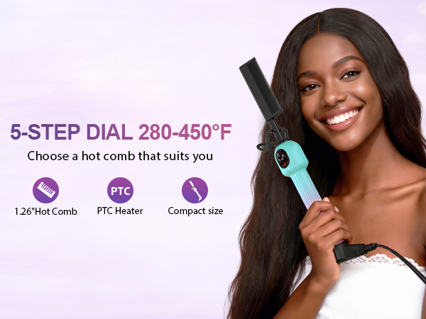 Professional Hot Comb for Wigs and Black Hair